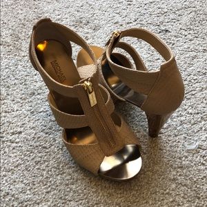 Taupe and Gold Michael Kors Heels